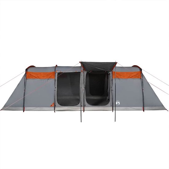 vidaXL - Tunneltent - 8-persoons - waterdicht - grijs - en - oranje van Vidaxl — afbeelding 4