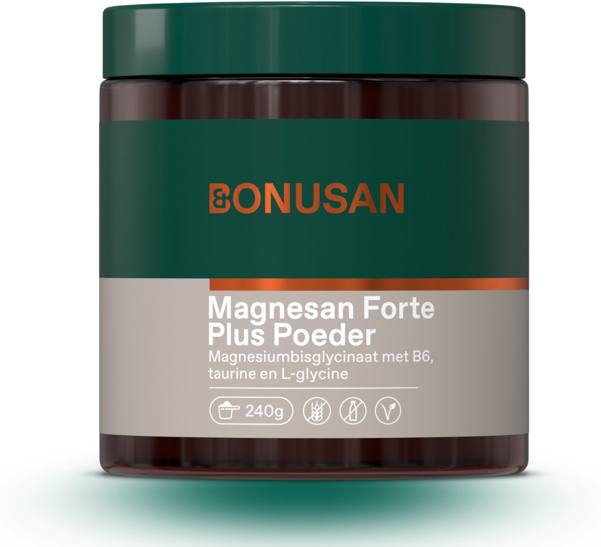 Goedkoopste BONUSAN Magnesan Forte Plus Poeder – 240 gram – 114 mg Magnesium per Schepje – Met B6, Taurine en Glycine – Opneembaar Magnesiumbisglycinaat