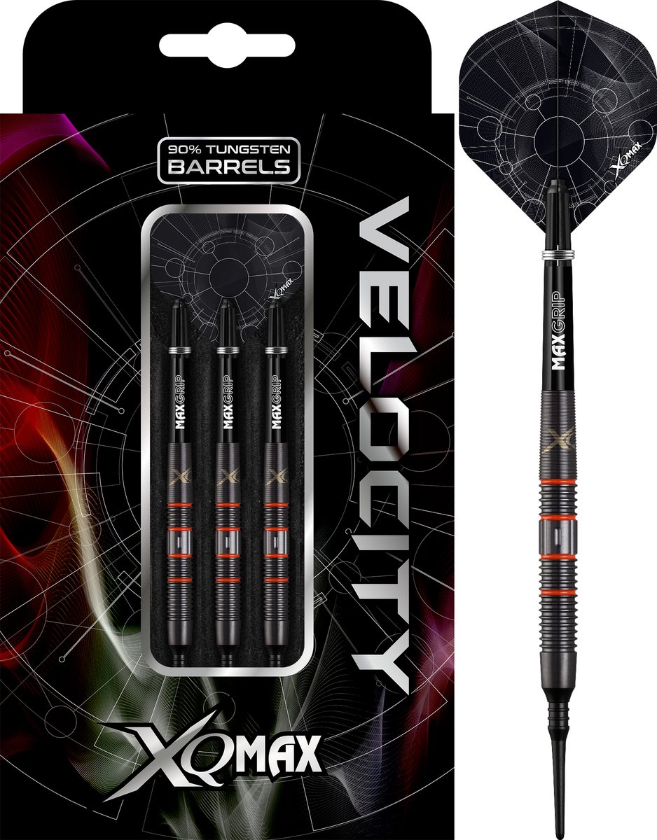 XQMax Velocity M3 Orange 90% Soft Tip - Dartpijlen 18 Gram