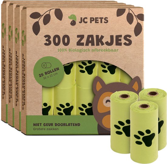 Sacs à crottes de chien 1200 pièces 100% biodégradables Sacs