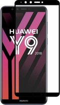 Screenprotector geschikt voor Huawei Y9 2018 full cover Screenprotector Tempered Glass Zwart