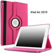 Ntech Hoes geschikt voor Apple iPad iPad Air (2019) 10.5 Draaibare Hoes - Pink