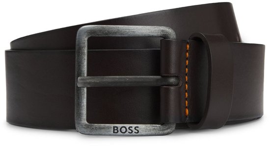 BOSS Cuir Ceinture Jeeko Sz40 Belt W100 Dark Brown Marron foncé
