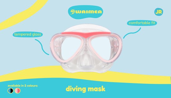 Waimea Duikbril - Kinderen - Blauw/Zwart - Lens Gehard Glas