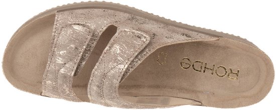 Slippers femme Rohde en cuir beige - Beige - 39
