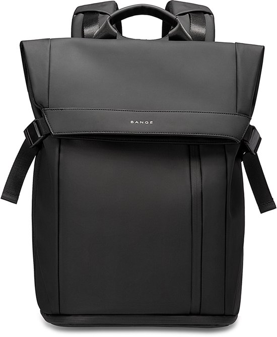 Bange Rolltop Laptop Rugzak - Rugtas dames en heren - Schooltas - Handbagage - Waterdicht - Zwart