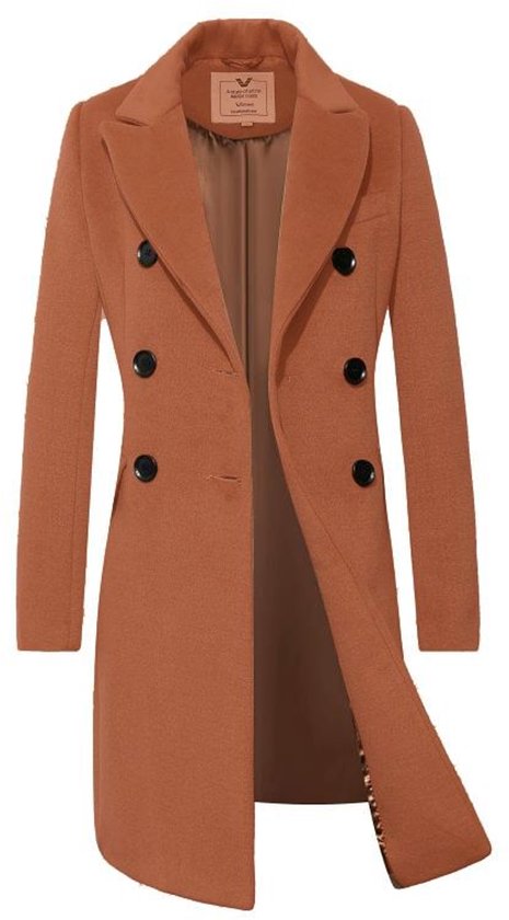 Versano Valentina NG Dames Mantel Manteljas 3 kwart Winterjas M - Camel