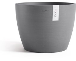 Ecopots Stockholm 31 - Grey - Ø31 x H23,5 cm - Ronde grijze bloempot