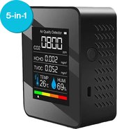 CO2-monitor draagbare CO2-meter, 0 ~ 5000 ppm kooldioxidedetector meet