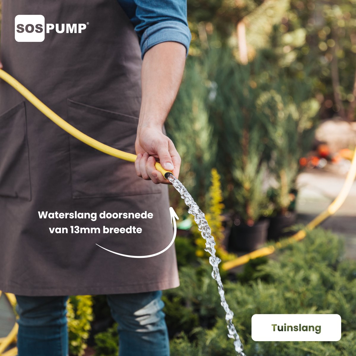 SOS PUMP ® Tuinslang 25 m 1/2” (13 mm) – Anti-Knik & Flexibel – Inclusief Tuinslang Koppelingen – Gardena – Tuinbewatering – Besproeiing – foto 5