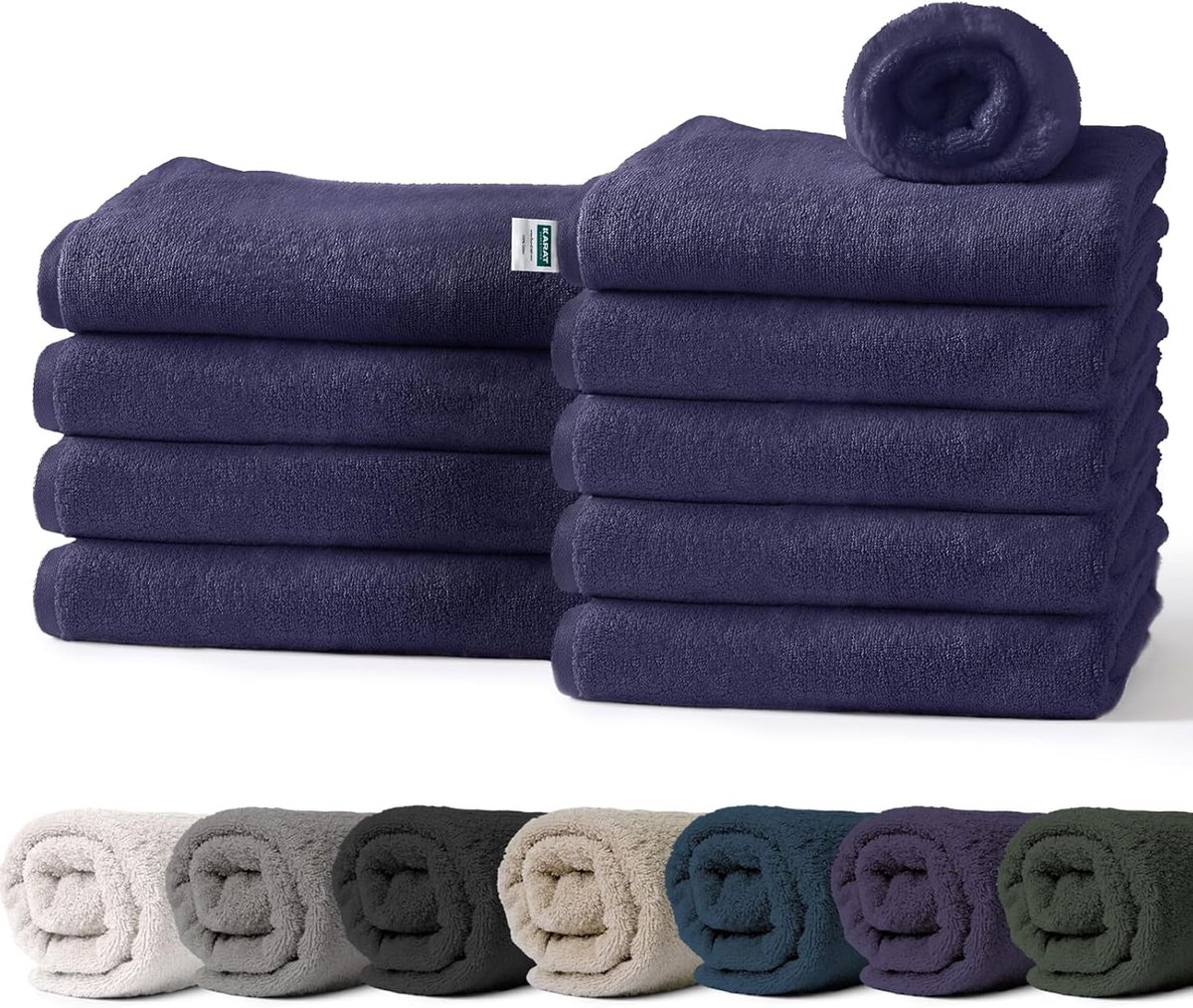 FLOORDIREKT 10-Pack Zeepdoekjes - Skipper Blue - 30 x 30 cm - Van 100% Katoen - Oeko-Tex 100 Gecertificeerd - Badstof Flanellen Set - Handdoek (Bay)