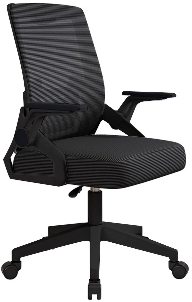 Betaalbare Goederen® bureau stoel - zwart - midback - bureaustoelen voor volwassenen - bureaustoelen - stoel - ergonomische bureaustoel
