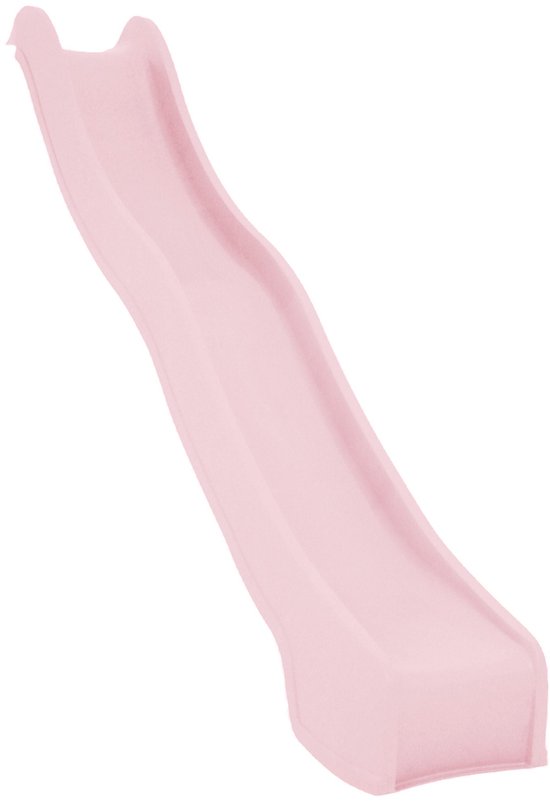 Losse aanbouw glijbaan van 3 meter in pastel roze HDPE kunststof.