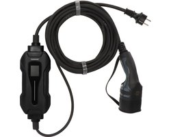 Brennenstuhl Draagbare EV-lader type 2 - beschermingscontact 8m (mobiel laadstation 10A, 2.3kW, IP44, enkelfasig, display met laadinformatie, voor elektrische & hybride voertuigen BEV/PHEV, incl. transporttas)