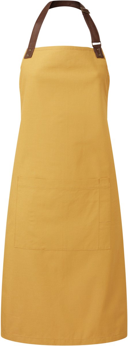 Schort/Tuniek/Werkblouse Unisex One Size Premier Mustard 100% Katoen
