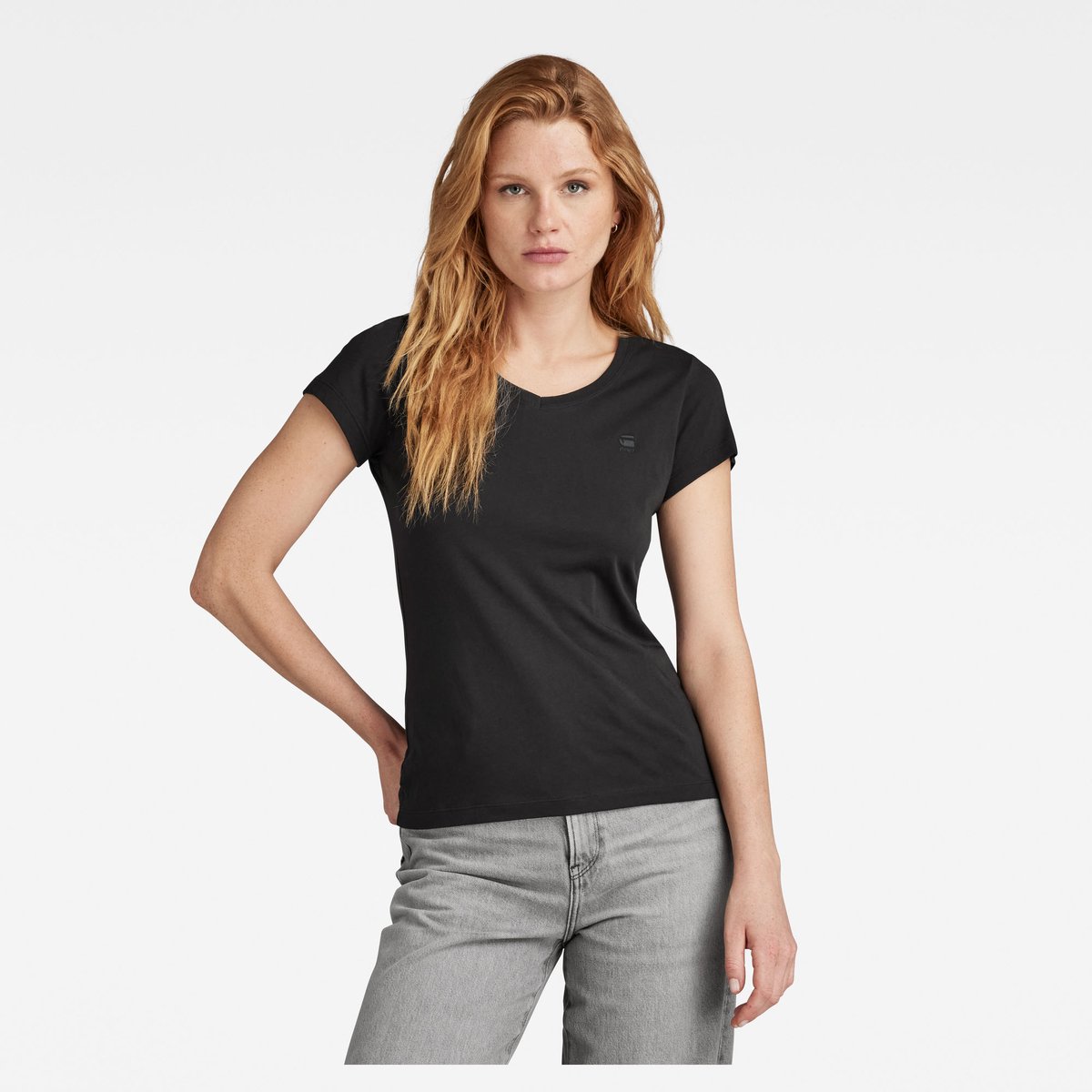 G-STAR Eyben slim v t 2.0 wmn Dames Top dk Zwart