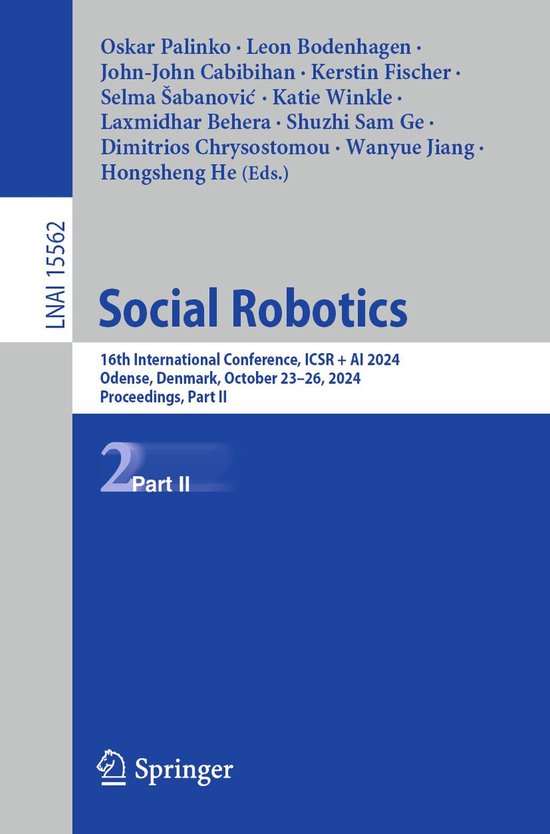 Springer Nature Proceedings Computer Science 2 - Social Robo ... - cover