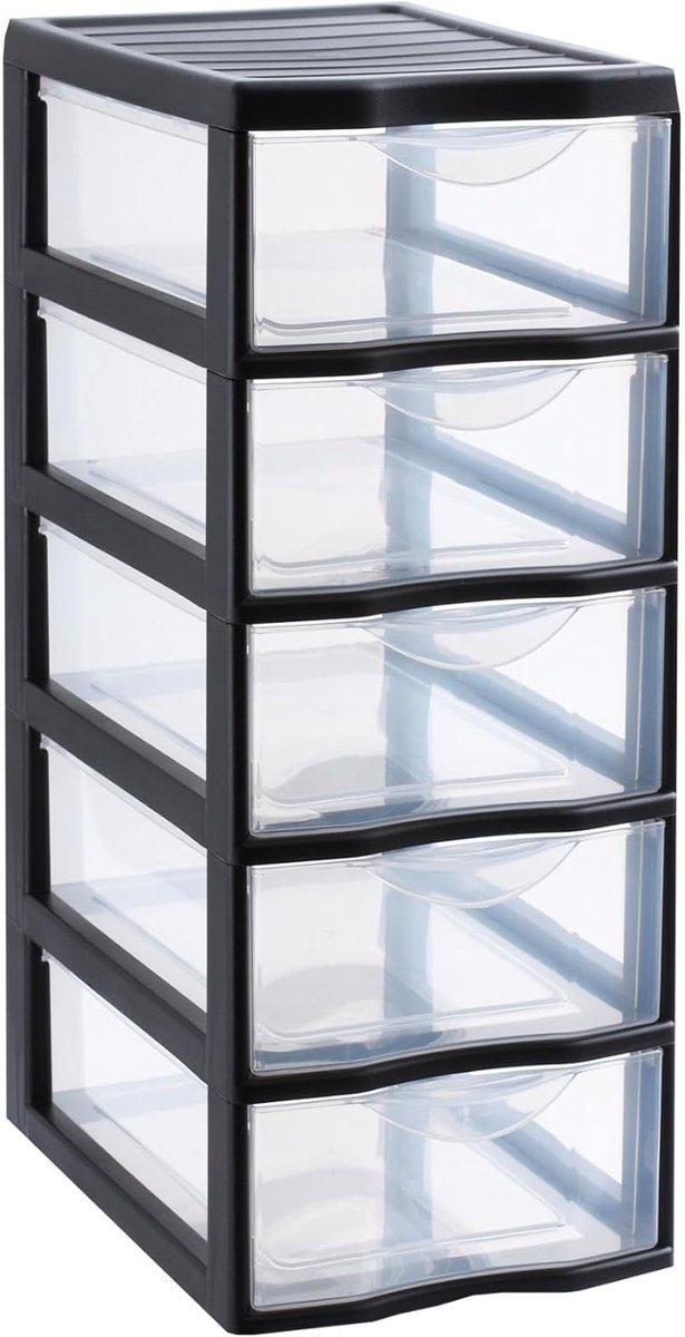 Image of A4 Opbergtoren van Kunststof met Transparante Lades voor Efficiënte Ruimtebesparing