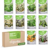 Geneeskrachtige Kruiden Zaden Pakket - 10 Soorten - Voor Natuurlijke Gezondheid - Niet-Gmo En Snelgroeiende Zaden - Chemievrij - Container Tuinieren - Planten Voor Kleine Appartementen - Kruidenzaden - Voor Binnen En Buitengebruik - Organifer