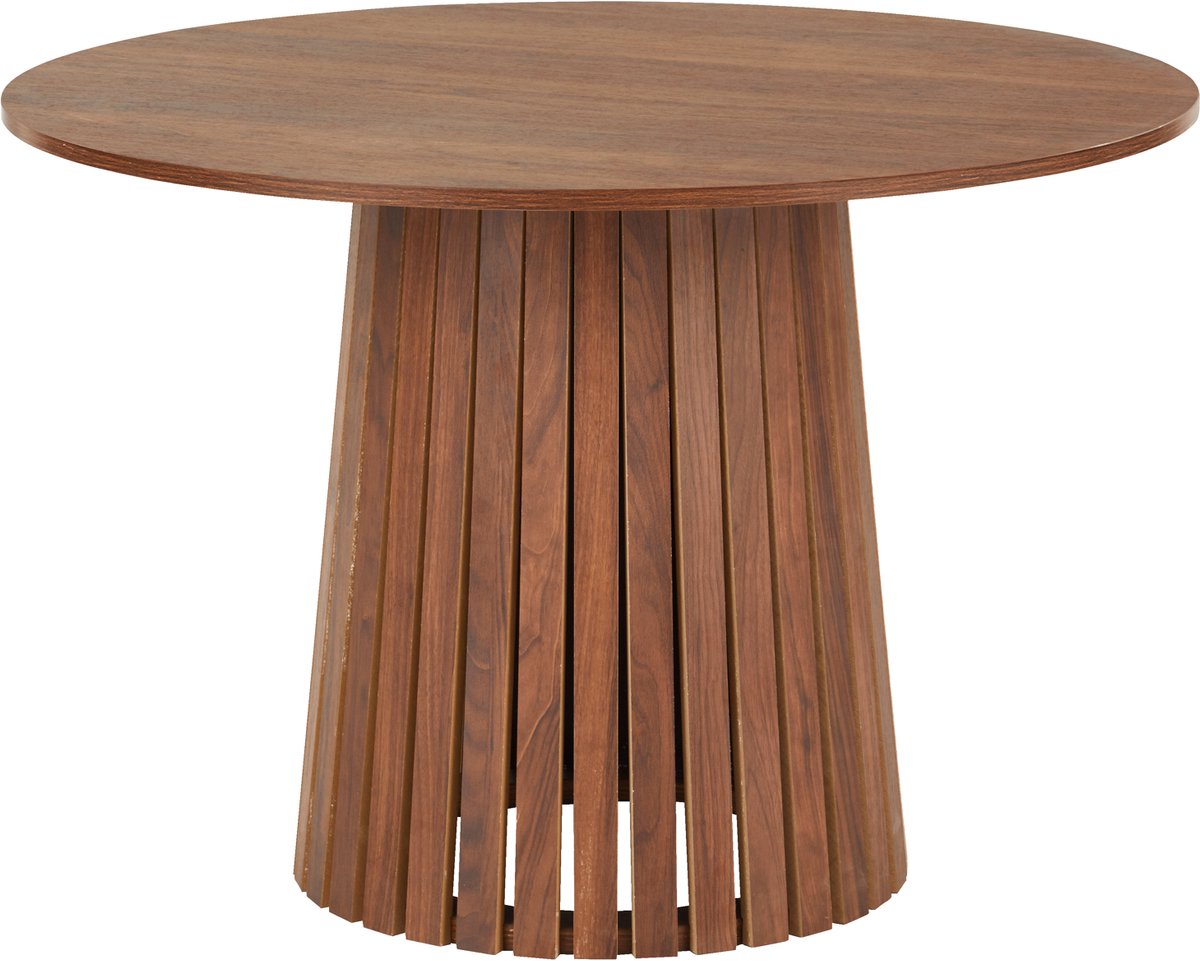 LIV 110cm ronde eettafel in donker hout