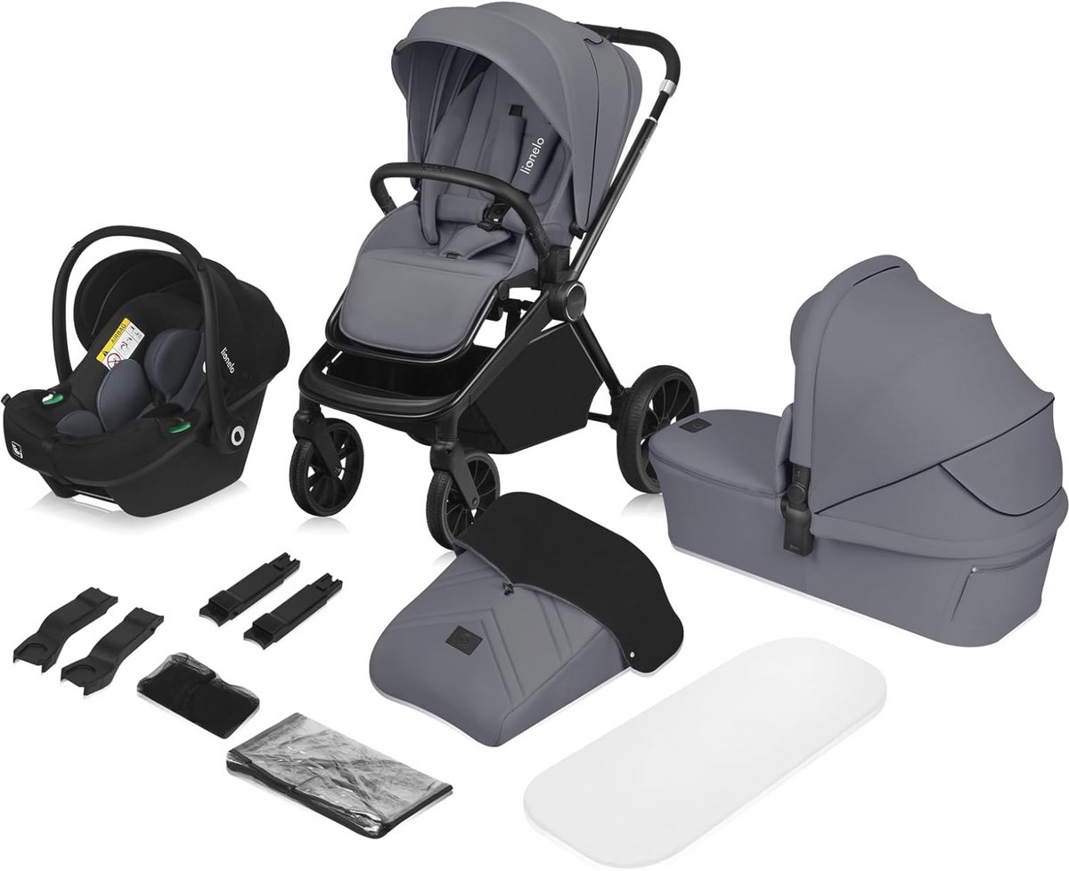 Image of 3-in-1 Kinderwagen Set met Autostoel en Reiswieg - Veilig en Comfortabel voor Baby's tot 4 Jaar