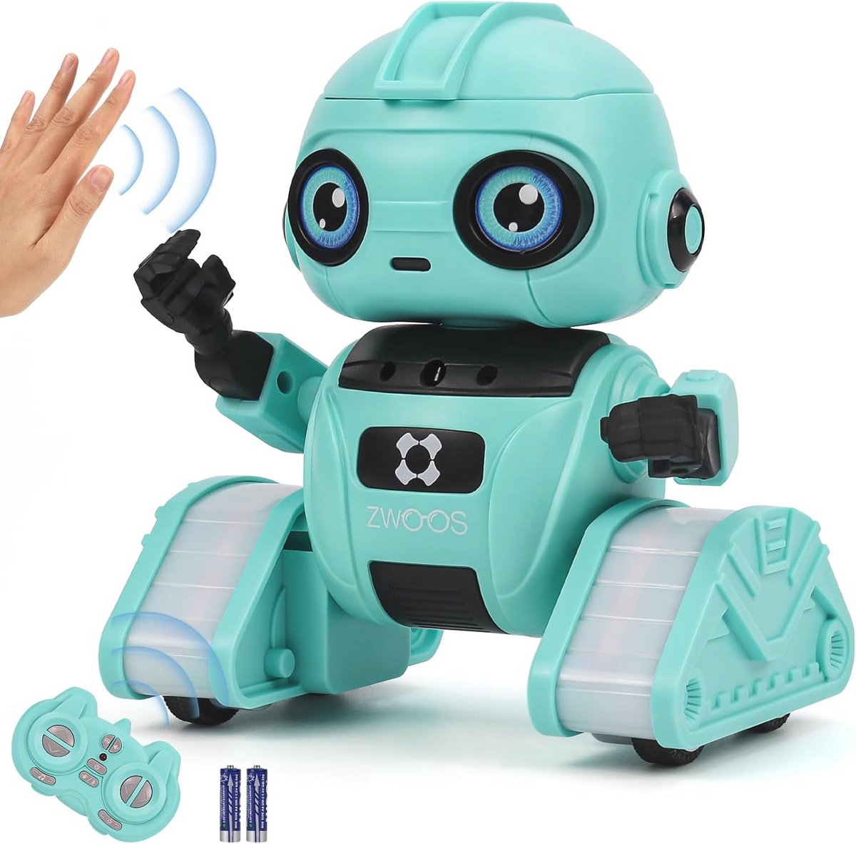 Interactieve Robot voor Kinderen van 3 tot 8 Jaar - Oplaadbare RC Robot met LED-Ogen en Gebarensor