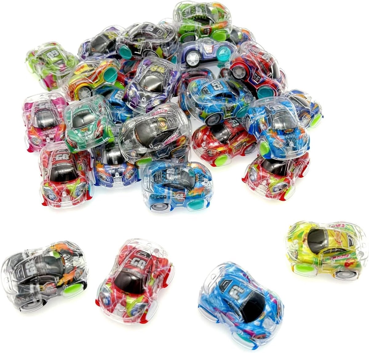 30 X Kleine Pull Back Speelgoedauto's voor Kinderen - Feestartikelen en Beloningen