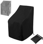 Tuinstoelhoes - Waterdichte Beschermhoes Tuinmeubelen - Beschermhoes voor Tuinstoelen - 89*89*120/89cm - met Trekkoord en Opberghoes - Ademend - UV-bestendig - Opberghoes stapelstoelen - Outdoor Covers - Waterdichte Stoelhoes - Stoel Bedekking -Zwart