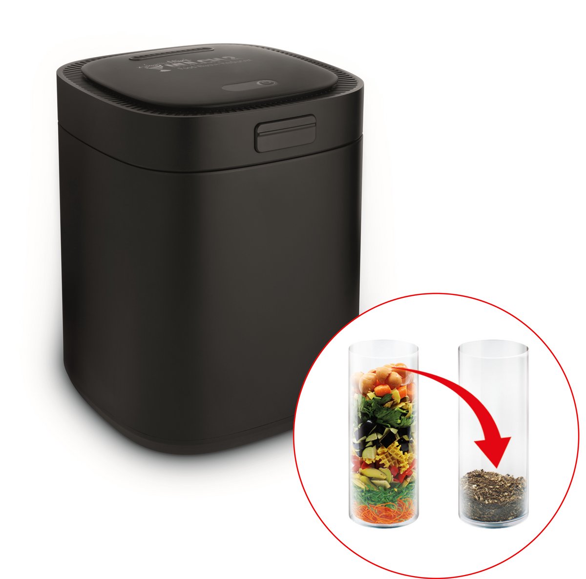 FRITEL Voedselafvalverwerker The Mini Mulch 2.0 - Afvalverkleiner / Food waste reducer - 3,3L - 500W - 2,5 tot 5,5u - Ecologische afvalscheiding / Verwerking Organisch Afval