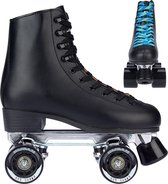 Nijdam Retro Rolschaatsen - Leder - Zwart - 42