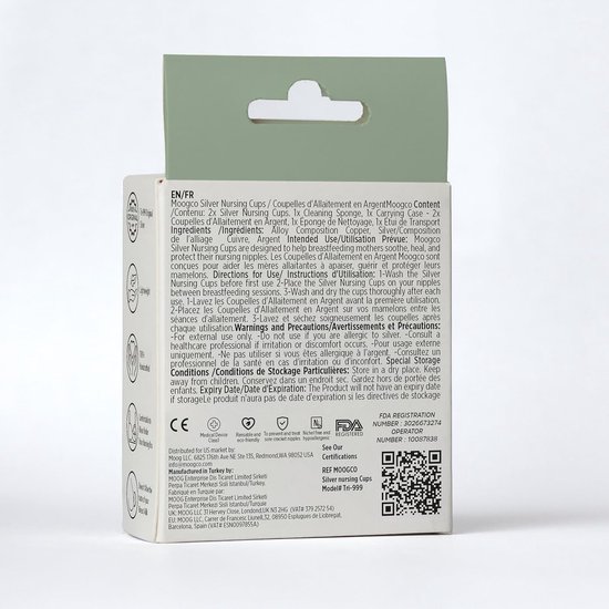 Moogco Originele Zilveren Tepelbeschermers - Borstkompressen - 999k Zilver - Tri-Laminaat Zilver - X- Large Maat van MOOGCO — afbeelding 3