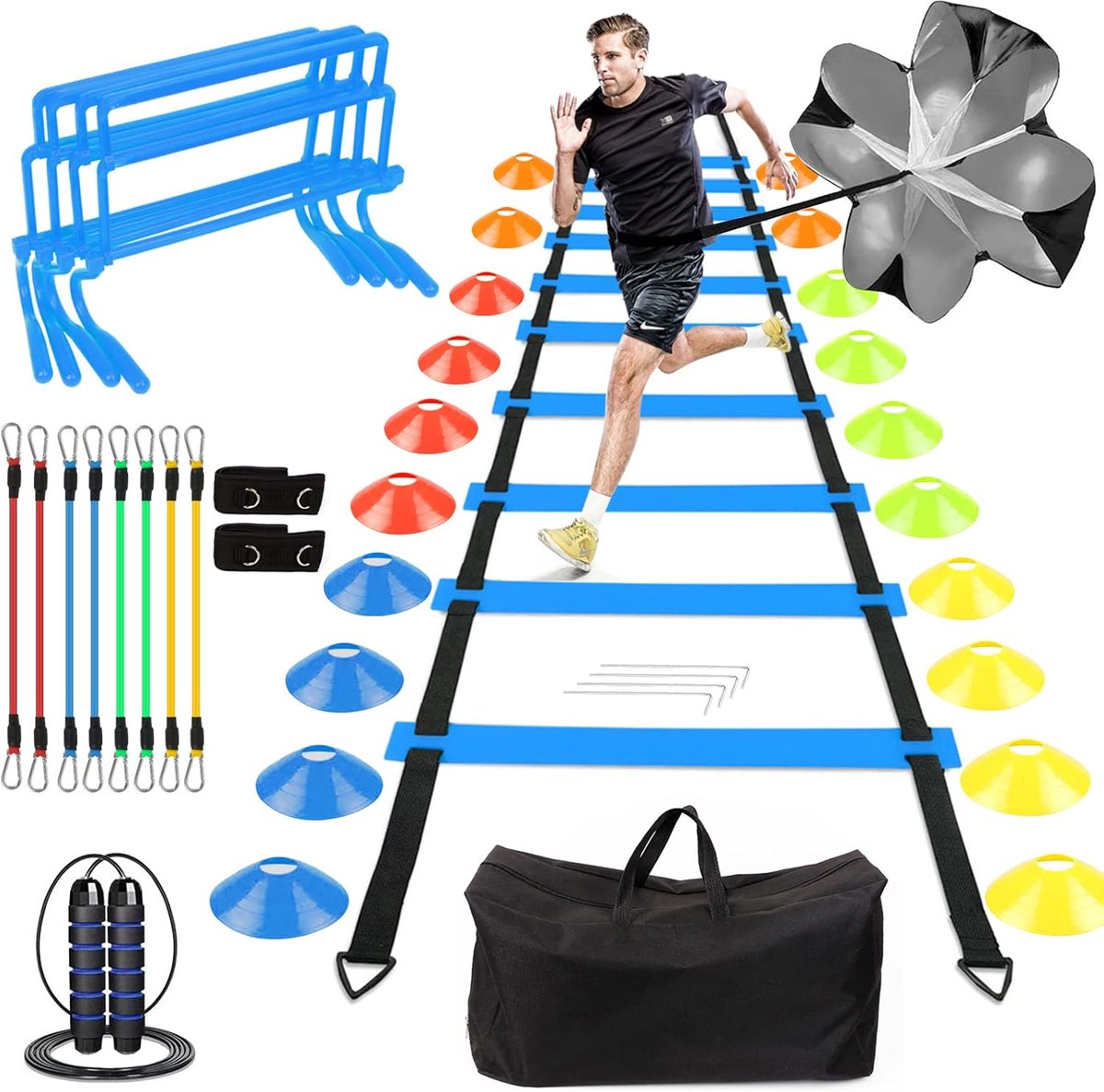 Ibenzoa® Compleet Training Set voor Sportieve Ontwikkeling met Duurzaam Materiaal en Coördinatie Oefeningen