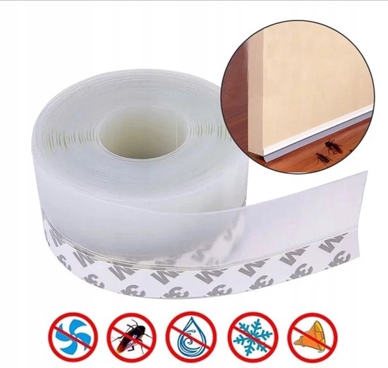 Zelfklevende siliconen afdichtingsstrip 4,5 cm breed voor ramen, deuren, wind- en stofdicht, 1 meter