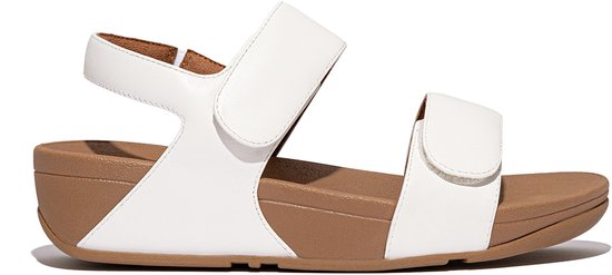 FitFlop Lulu Adjustable Leather Back-Strap Sandals Vrouwen - Urban Wit