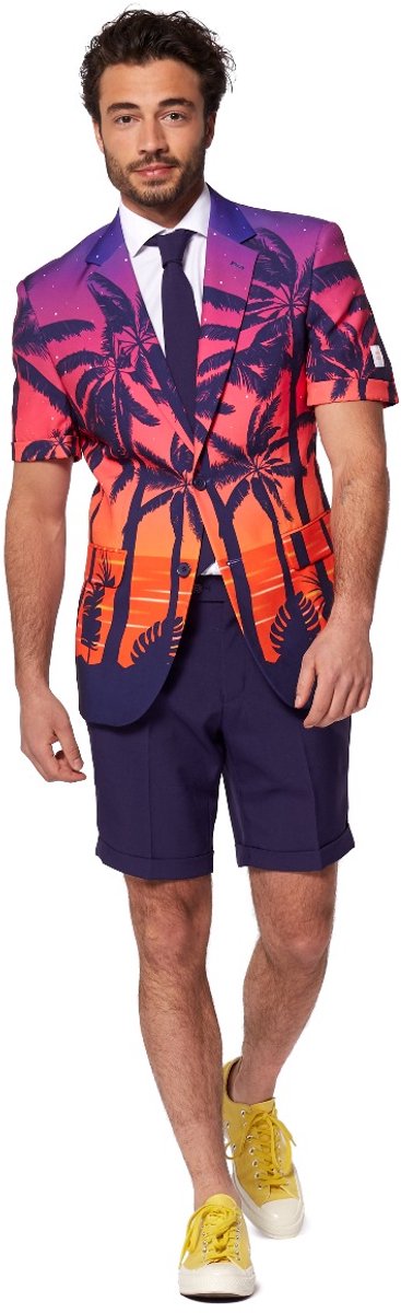 Opposuits Suave Sunset - Heren Zomer Pak - Carnavalskleding - Polyester - Feest - Maat 60