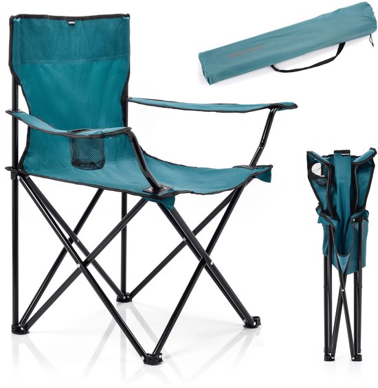 Chaise De Camping Pliable Meteor – Légère, Résistante, Pour Plage, Jardin, Pêche – Charge Max 100 Kg