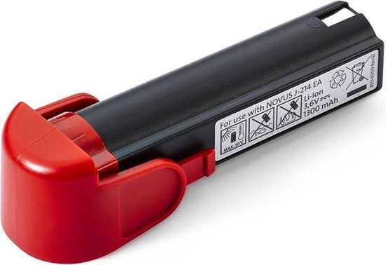 Novus J-214 Li-Ion Battery Machine in Case │ Electric Stapler with 3.6 V Battery, LED Light, Impact Force Control, Loading Mechanism, for Fine Wire Clamps 6-14 mm and Nails 14 mm