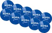 NIVEA Crème Blik mini- Voor Gezicht, Handen en Lichaam - 48H Hydratatie - Bodycrème - Voordeelverpakking - reisformaat - 10 x 30 ml
