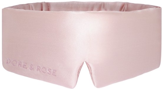 Dore & Rose - Slaapmasker - Oogmasker - Zijden Slaapmasker Voor Mannen en Vrouwen - Deep Sleep Mask - Eye Mask - Verduisterend - Wallen - Roze - Nº 33 Rêve Éveillé