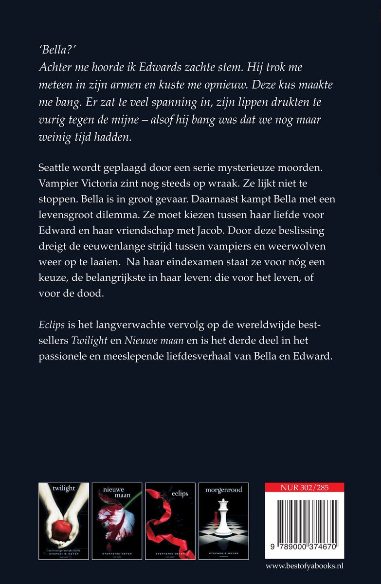 Twilight 3 - Eclips - back cover