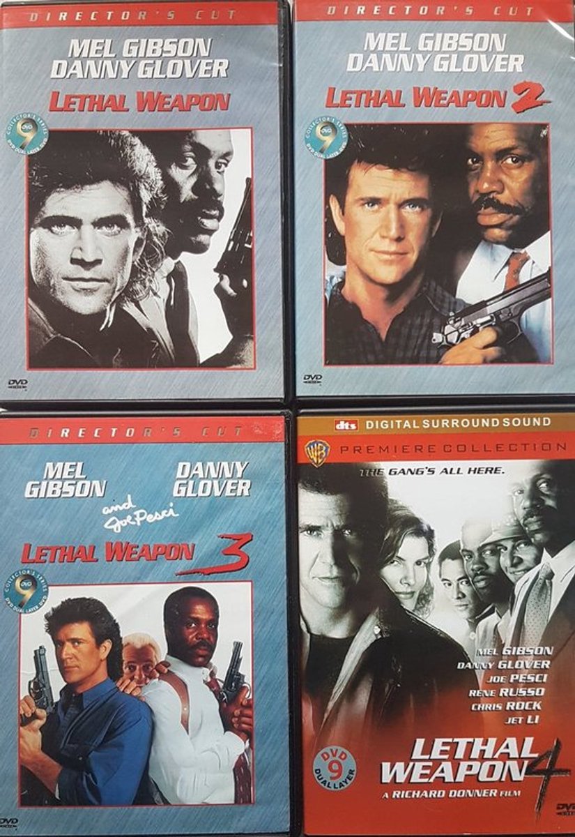 Lethal Weapom 1 t/m 4 aparte dvd's