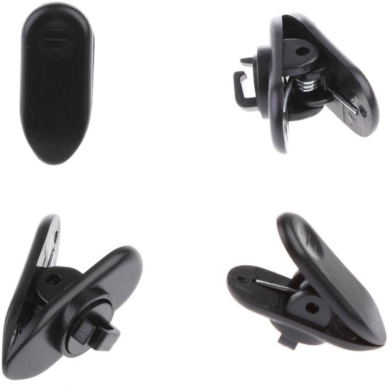 Kunststof hoofdtelefoon kabelclips - zwart en wit (20 stuks) — afbeelding 5