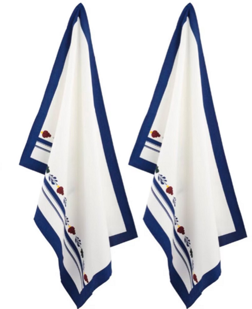 Boerenbont Theedoek Uni - 50x70cm - set van 2