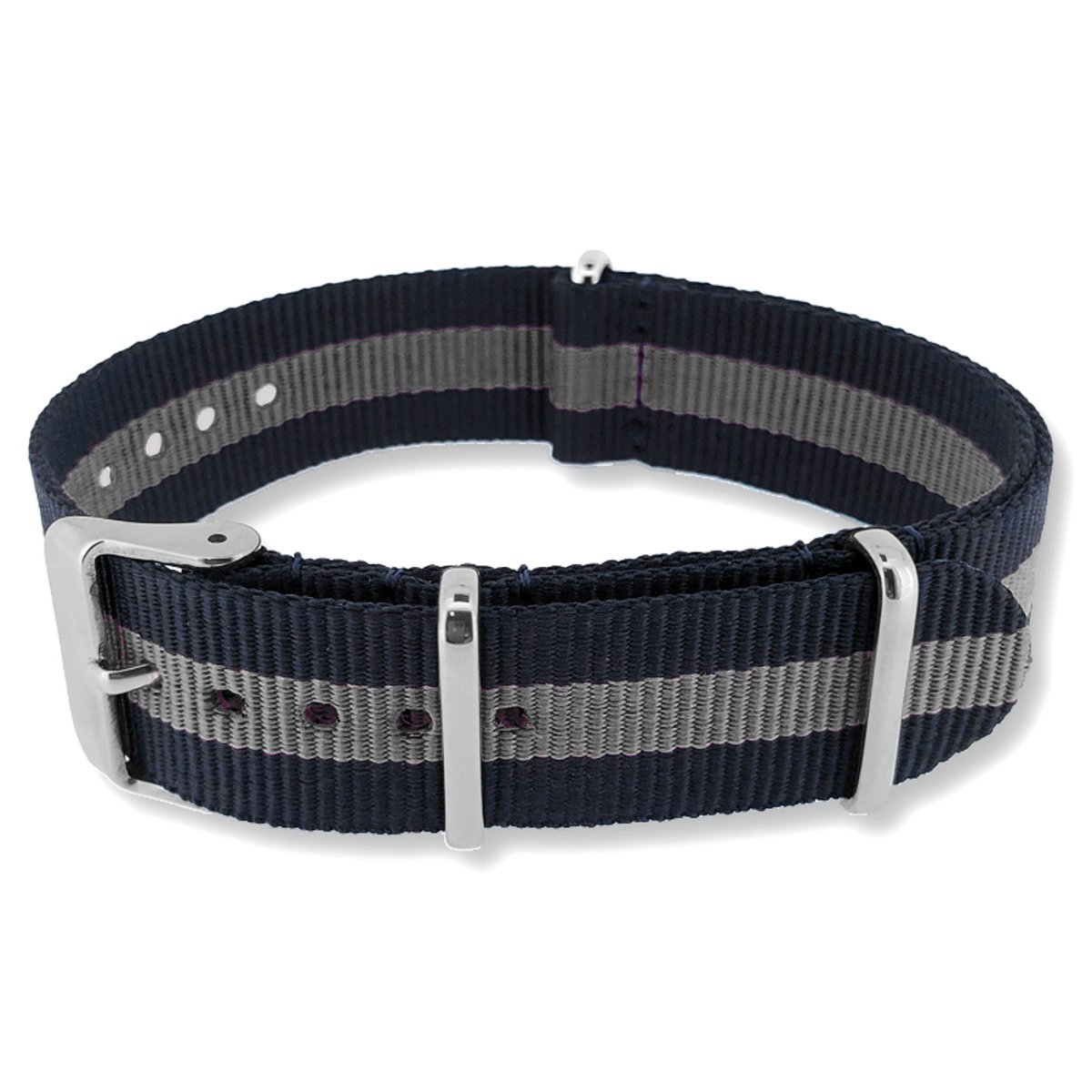 NATO Horlogeband G10 Military Nylon Strap - Original NATOS.com® - Regimental Zwart Grijs 20mm