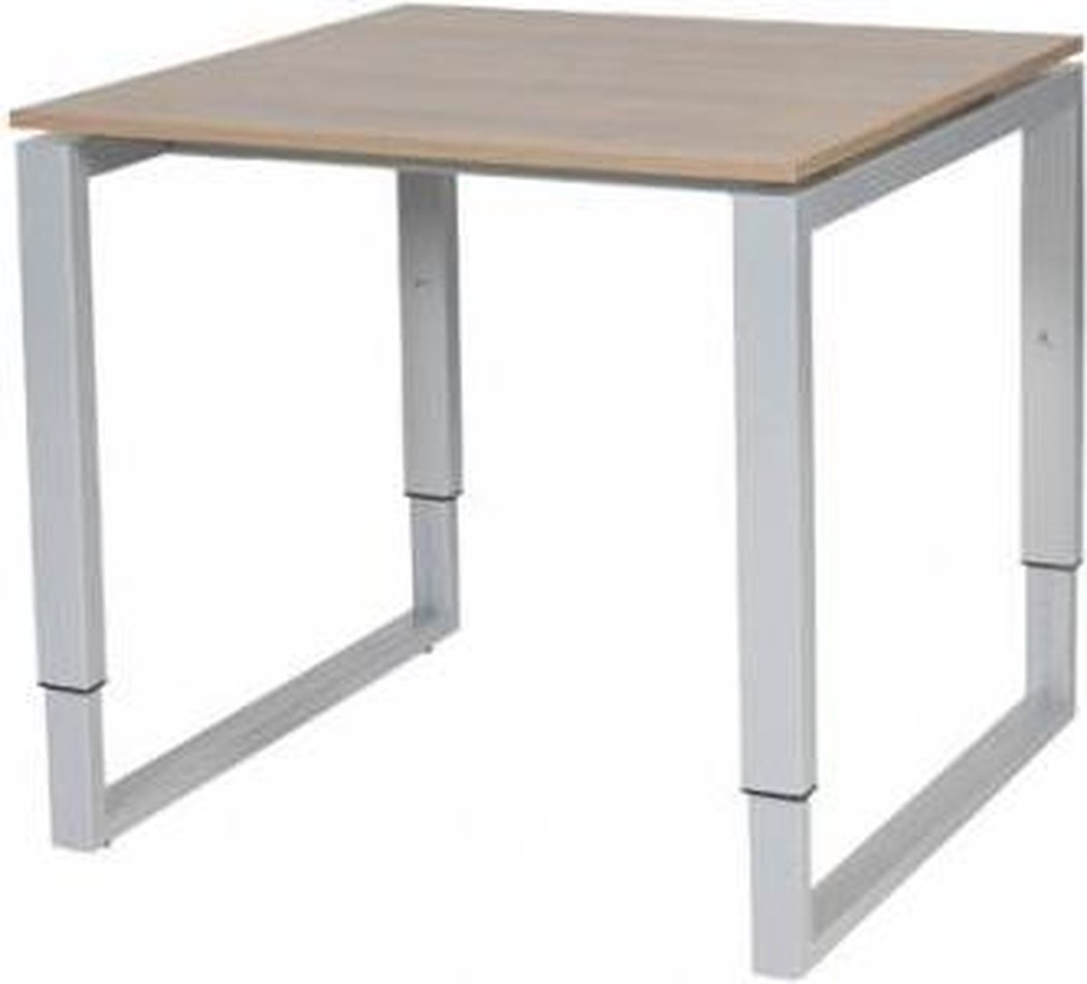 Verstelbaar Bureau - Domino Plus 80x80 Havana Kersen - alu frame