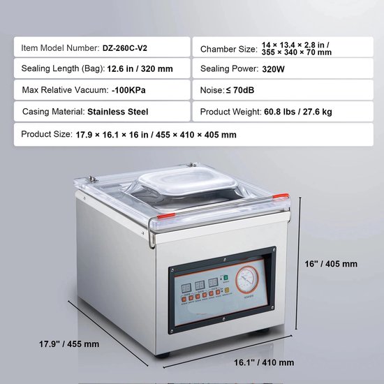 Dailysimple Voedsel Vacuüm Sealer 6-in-1 Automatische