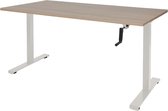 Zit Sta bureau - Slinger 120x80 Havana Kersen - wit frame