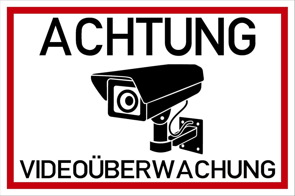 Waarschuwingsborden met Camerabewaking - Weerbestendige en Robuuste Veiligheidsborden 20x30cm