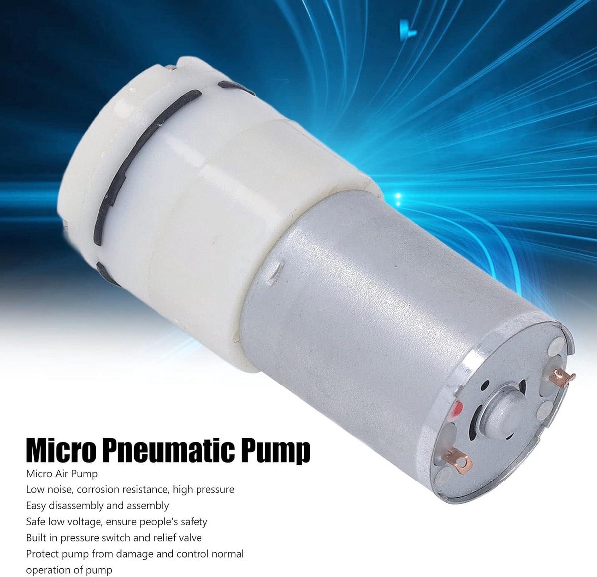 Mini DC 12V Geoliede Membraan Vacuümpomp 15L/Min voor Laboratorium en