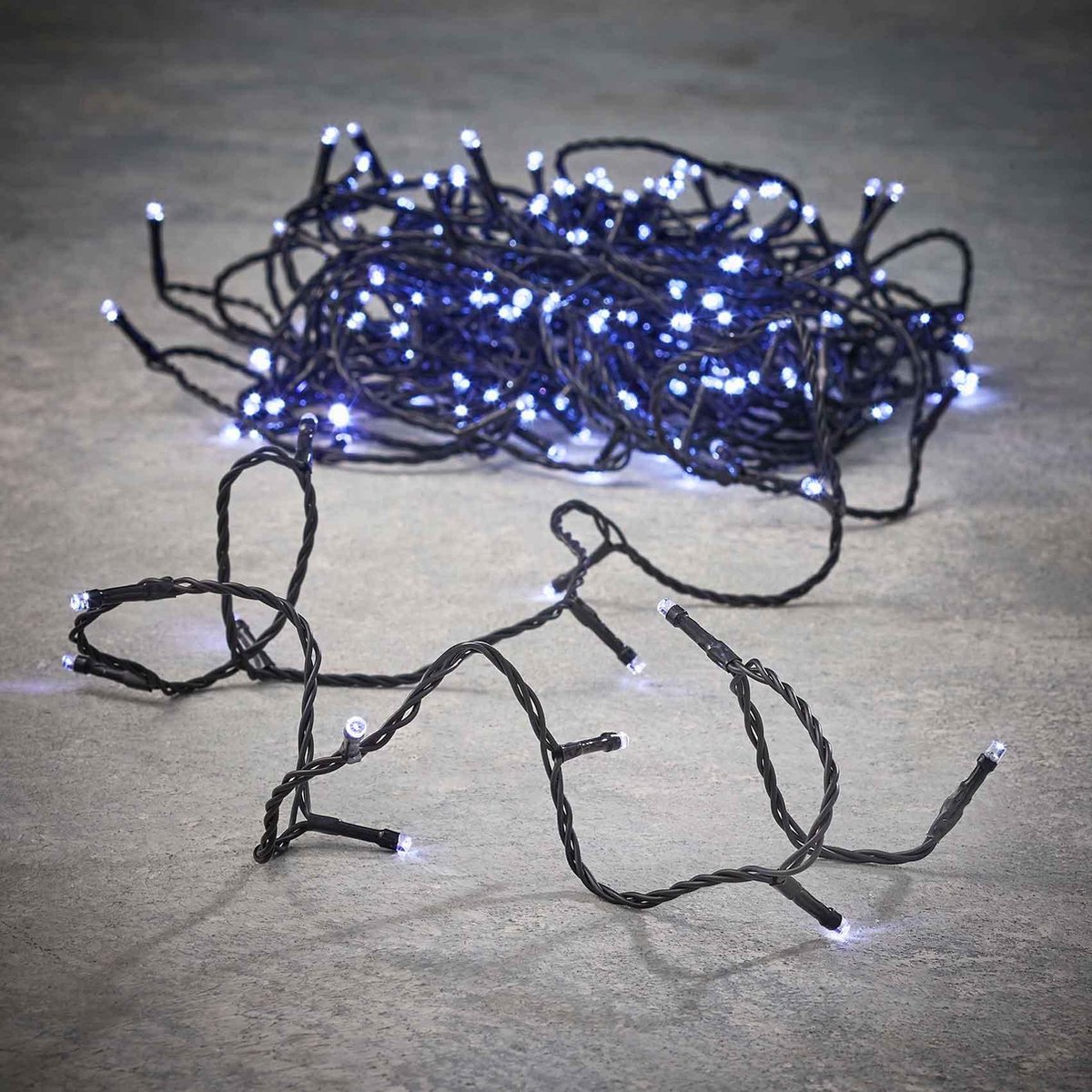 Luca Lighting kerstverlichting lichtsnoer - buiten - 180 lampjes wit - flashing - 1800 cm